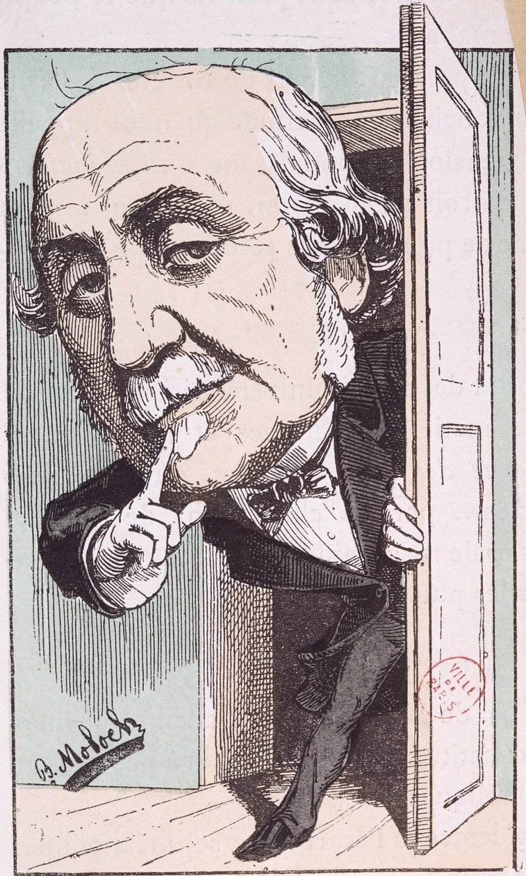 Caricatura de Albert, duque de Broglie (1821-1901) de Moloch