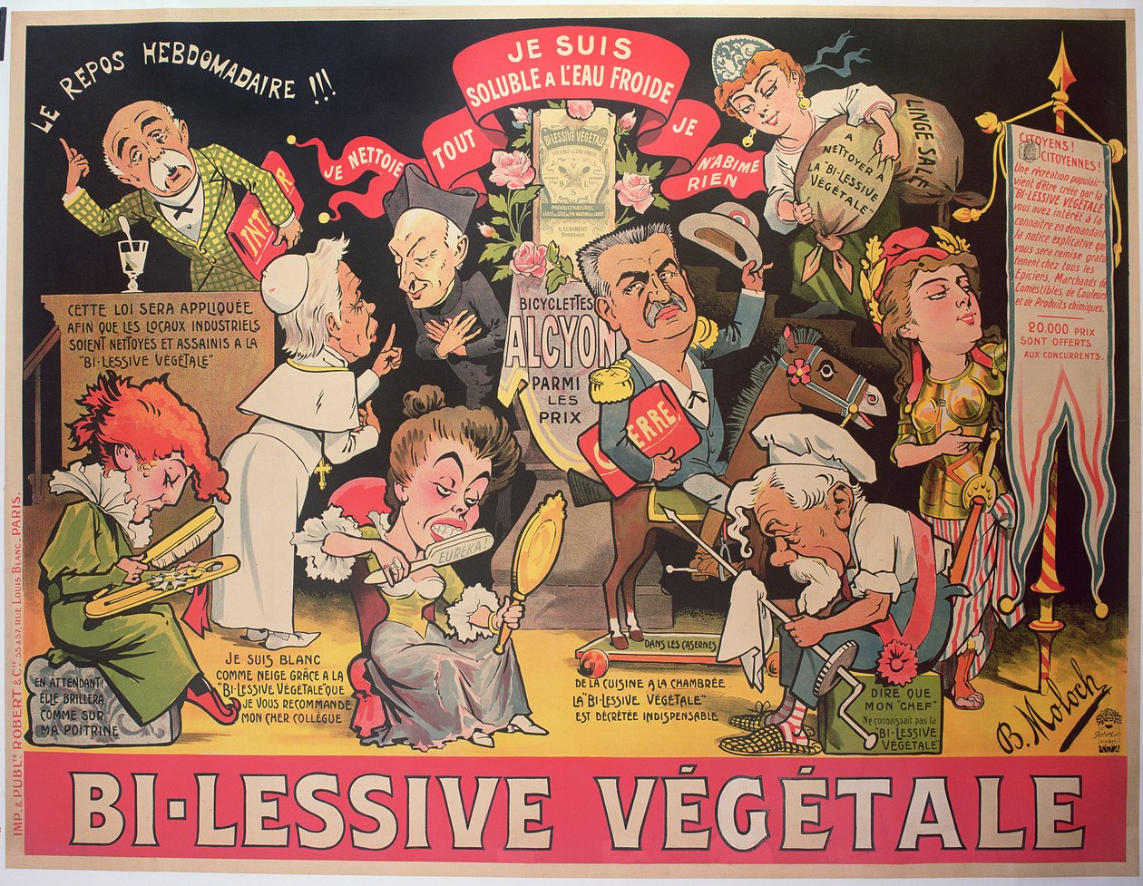 Cartaz publicitário &39;Bi-Lessive vegetale&39; de Moloch