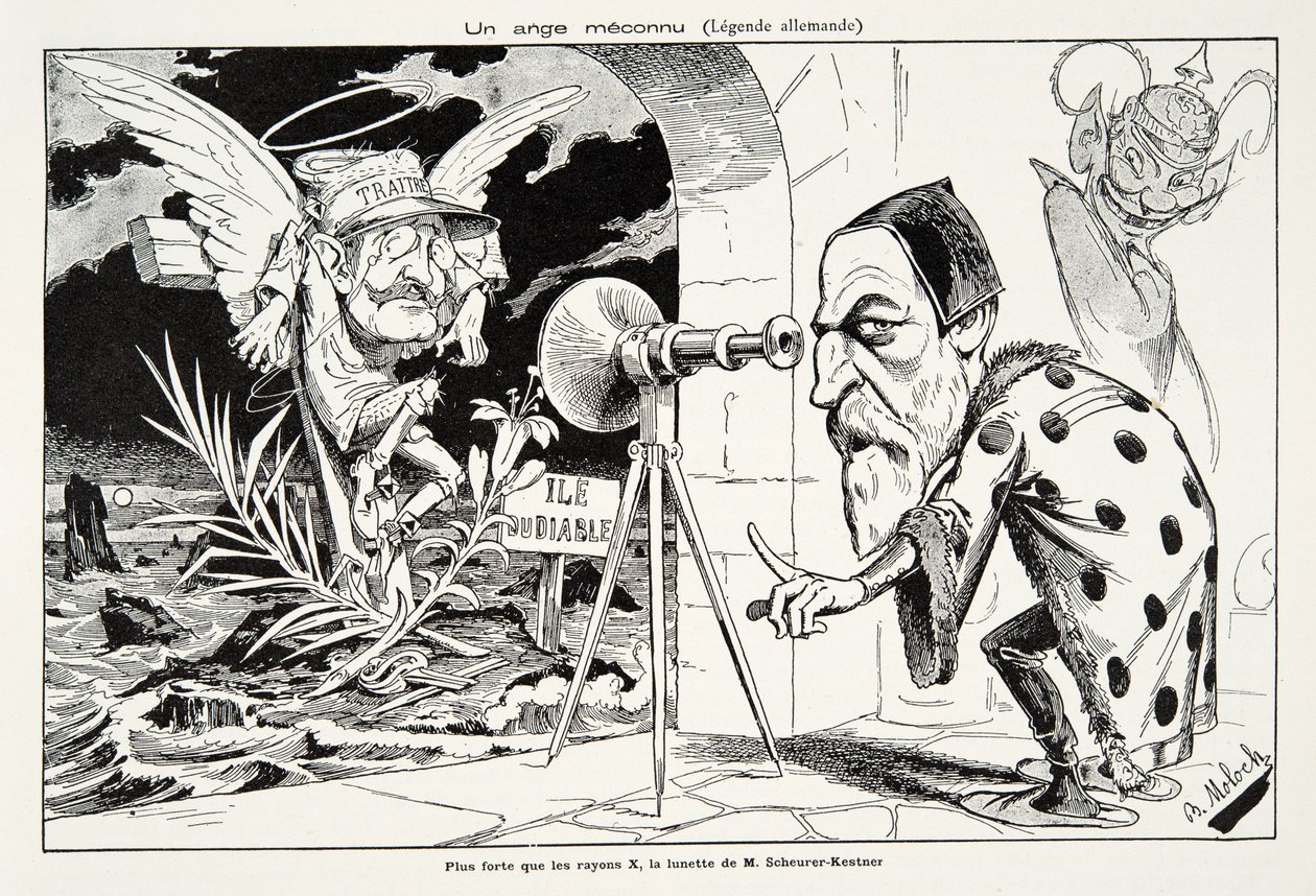 Um Anjo Desconhecido (Lenda Alemã), de História da Terceira República, Vol. I, História Política, pub.1933 (litho) de Moloch