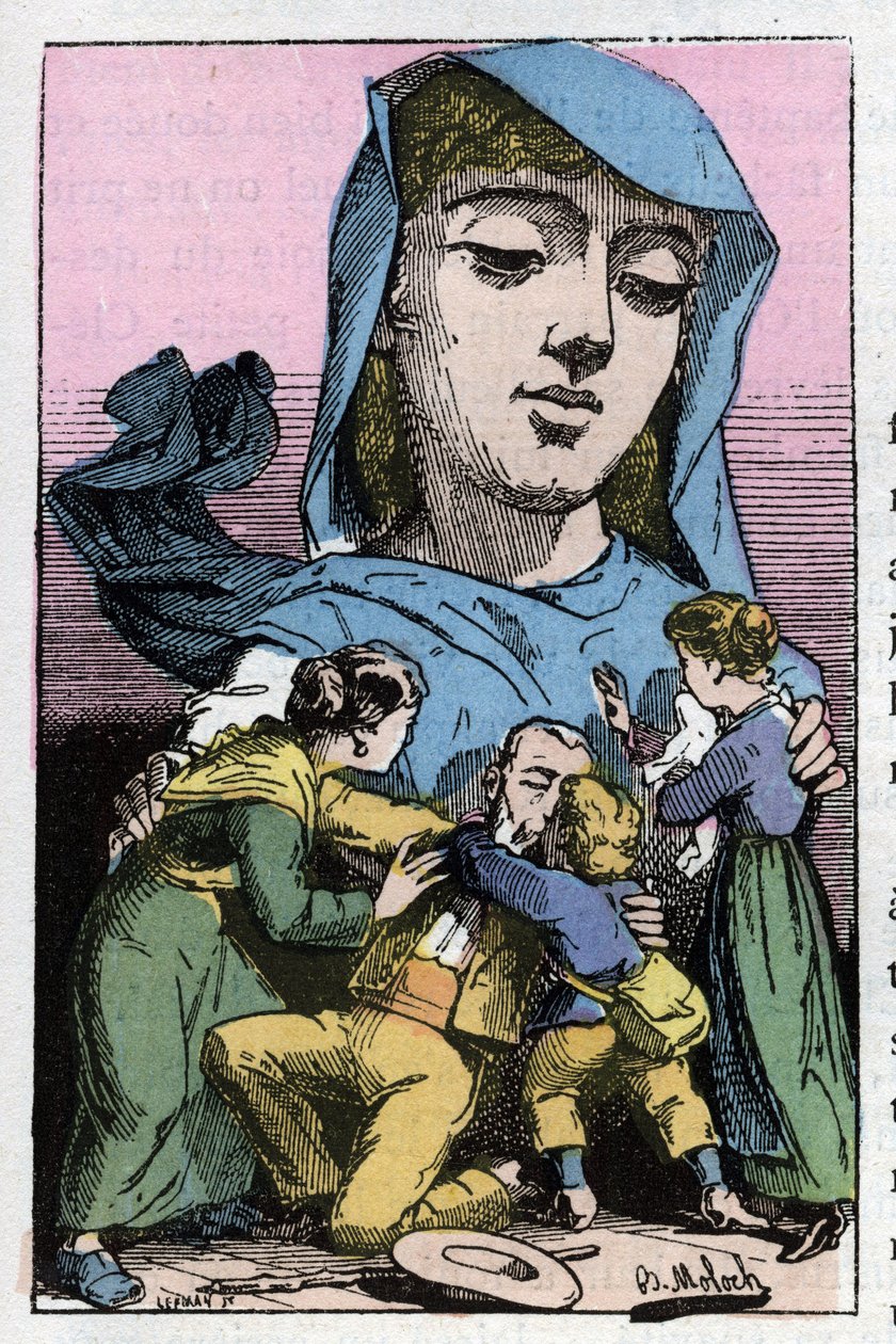 Alegoria da Anistia no século XIX em "Le Trombinoscope" de Touchatout, cartoon de B. Moloch de 1882 (1849-1909). Coleção particular. de Moloch