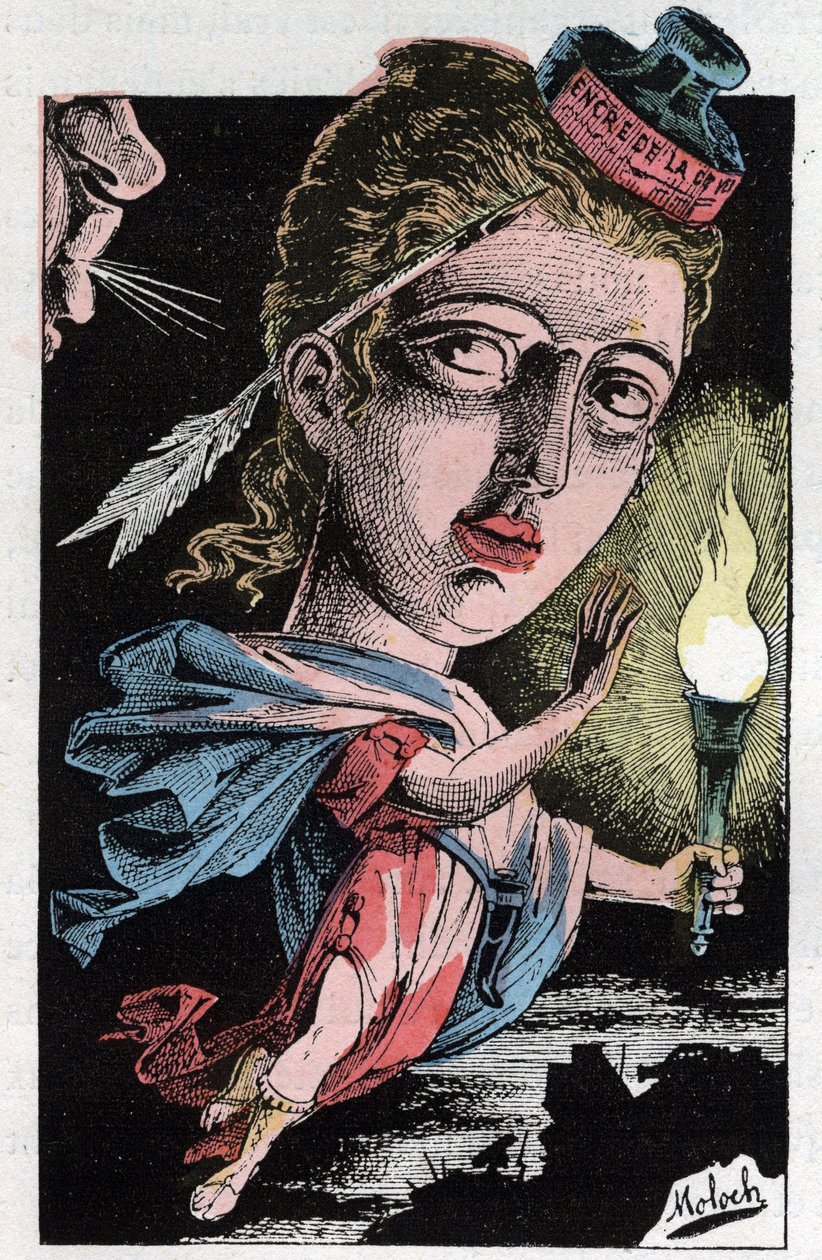 Alegoria da imprensa no século XIX de Moloch