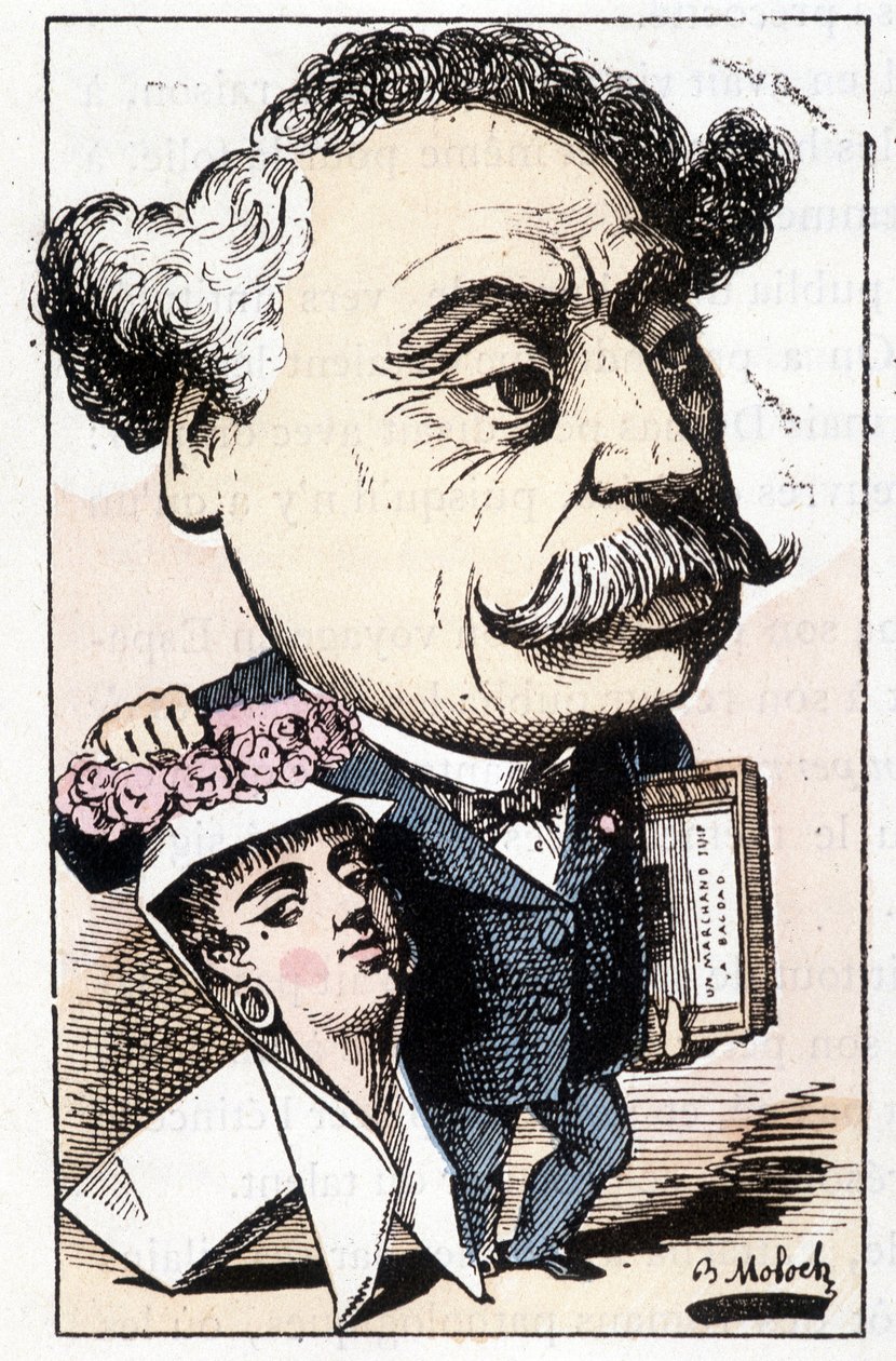 Desenho animado de Alexandre Dumas Fils, de Moloch de Moloch