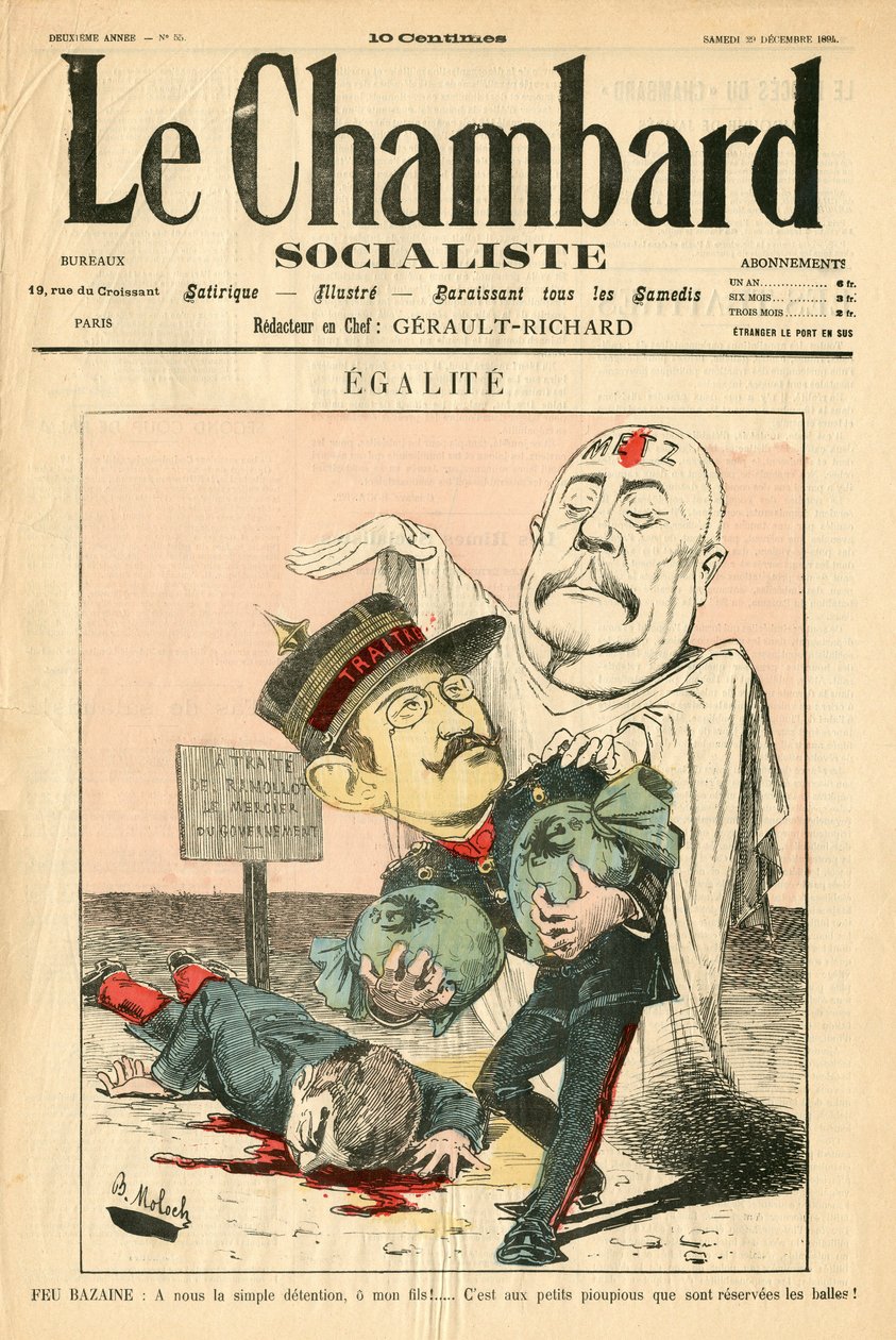 Capa de "Le Chambard socialiste", Satirique en Colours de Moloch