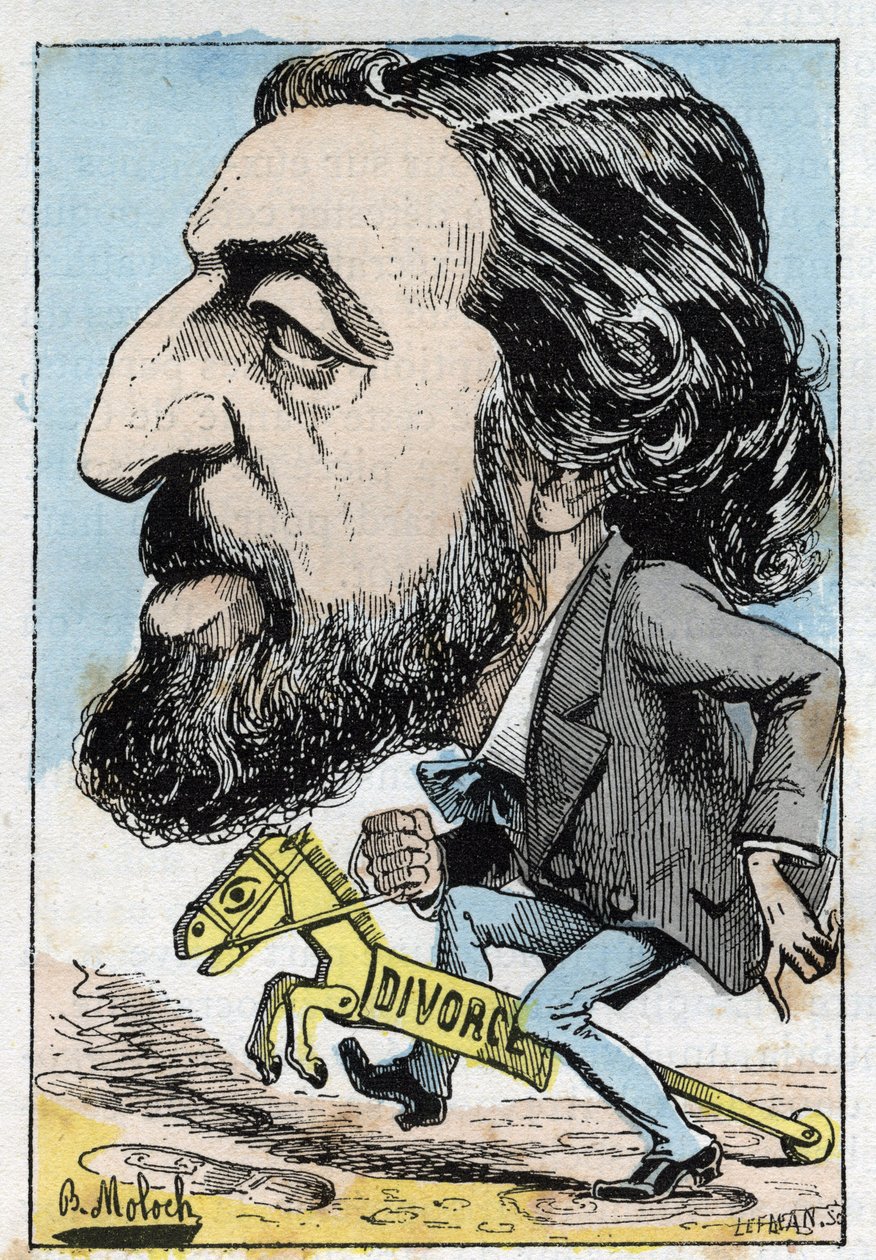 Retrato de Alfred Naquet (1834-1916), político francês de Moloch
