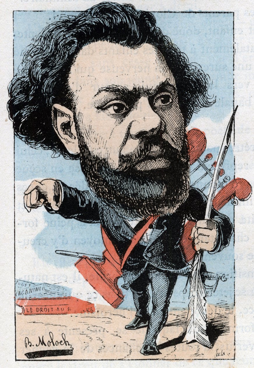 Retrato de Clovis Hugues (1851-1907), poeta e político francês de Moloch