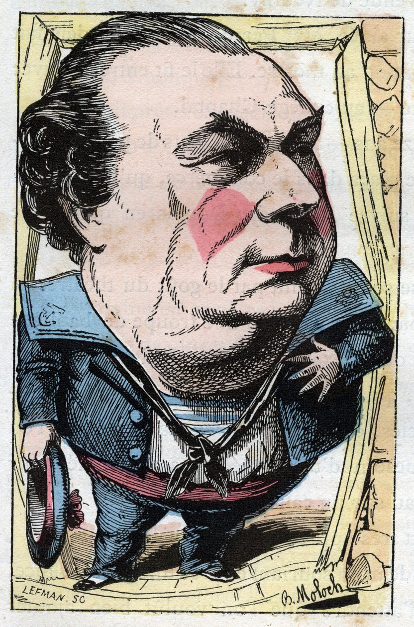 Retrato de François Dumaine (1831-1893), comediante francês de Moloch