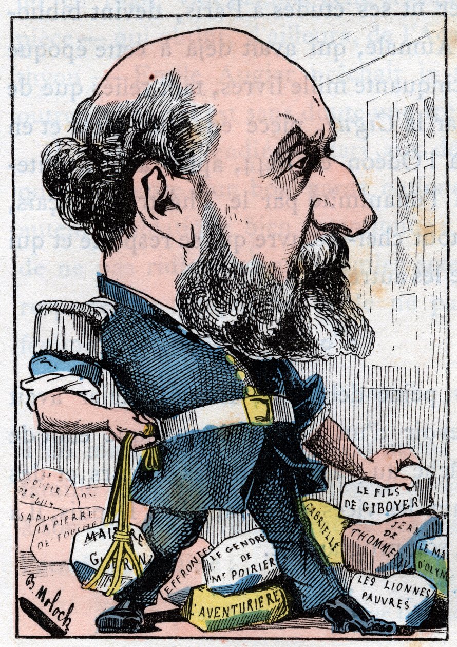 Retrato de Guillaume Victor Augier (1820-1889) dramaturgo francês. de Moloch