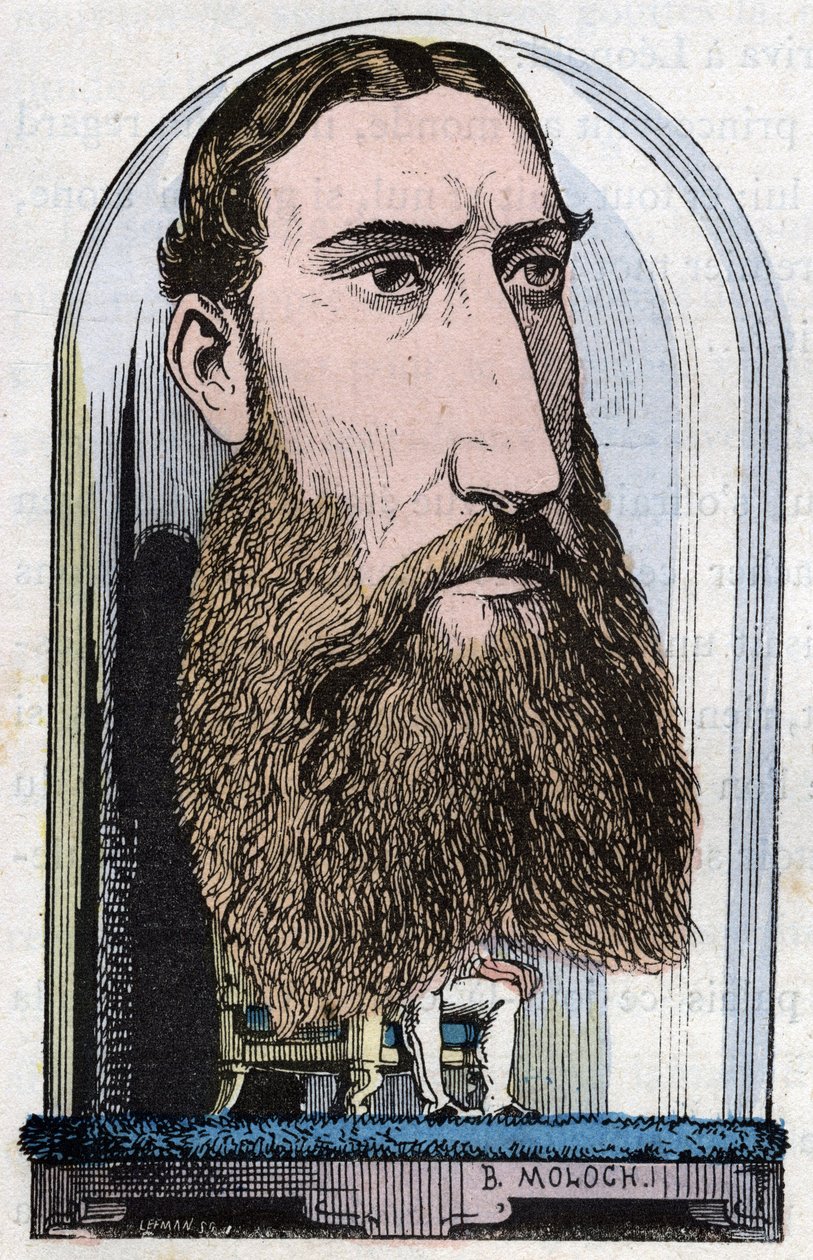 Retrato de Leopoldo II, Rei dos Belgas (Louis Philippe Marie Victor), Príncipe da Bélgica, Duque da Saxônia, Príncipe da Saxônia-Coburgo-Gotha, Duque de Brabante de Moloch