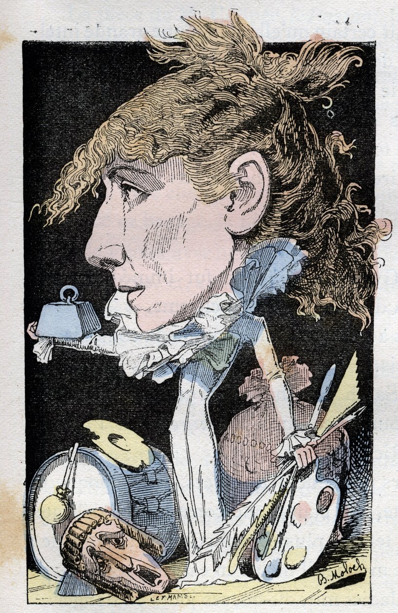 Retrato da comediante Henriette Rosine Bernard esta Sarah Bernhardt (1844-1923) de Moloch
