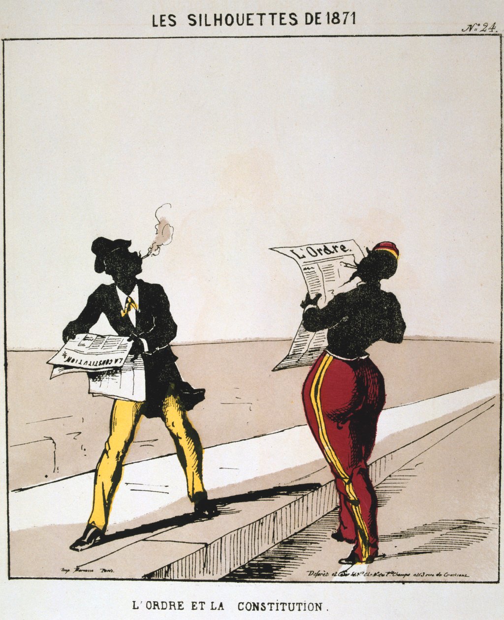 Ordem e Constituição, 1871. da série The Silhouettes of 1871. Paris Commune, 1871. de Moloch