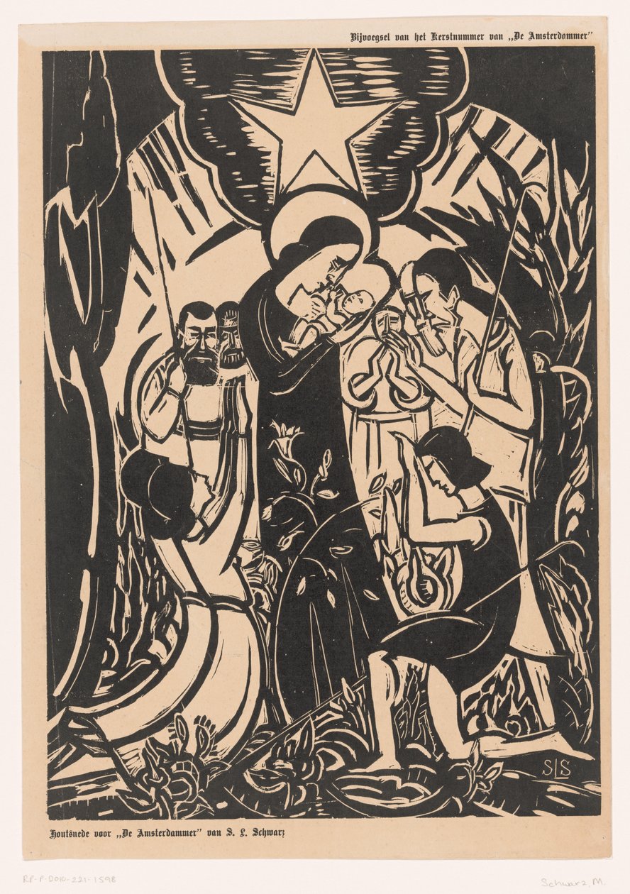 Adoração dos pastores de Mommie Schwarz (signed by artist)