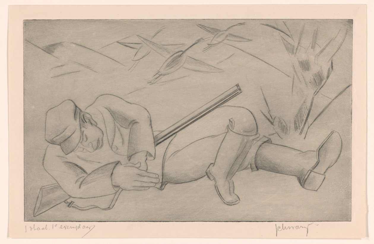 Caçador adormecido de Mommie Schwarz (signed by artist)