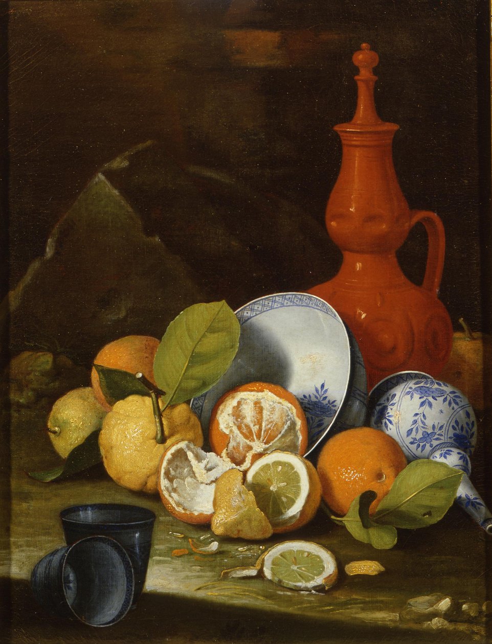Bucchero, porcelana, laranjas e limões, 1706 de Monari