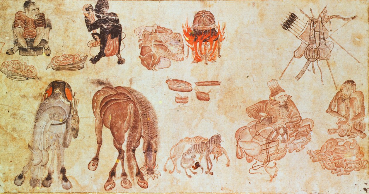 Acampamento nómada da Mongólia (velino) de Mongolian School