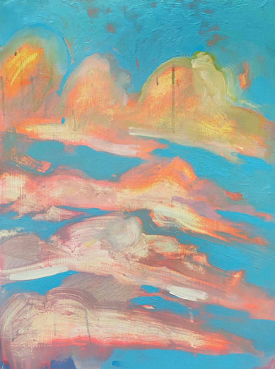 Stolen Sunset 1, 2022 (Acrílico e flash sobre painel) de Monica Perez Vega