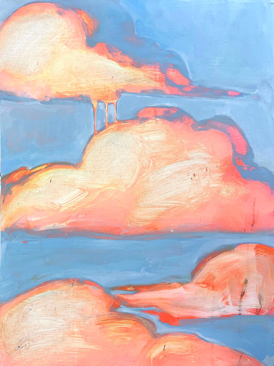 Stolen Sunset 2, 2022 (Acrílico e flash sobre painel) de Monica Perez Vega