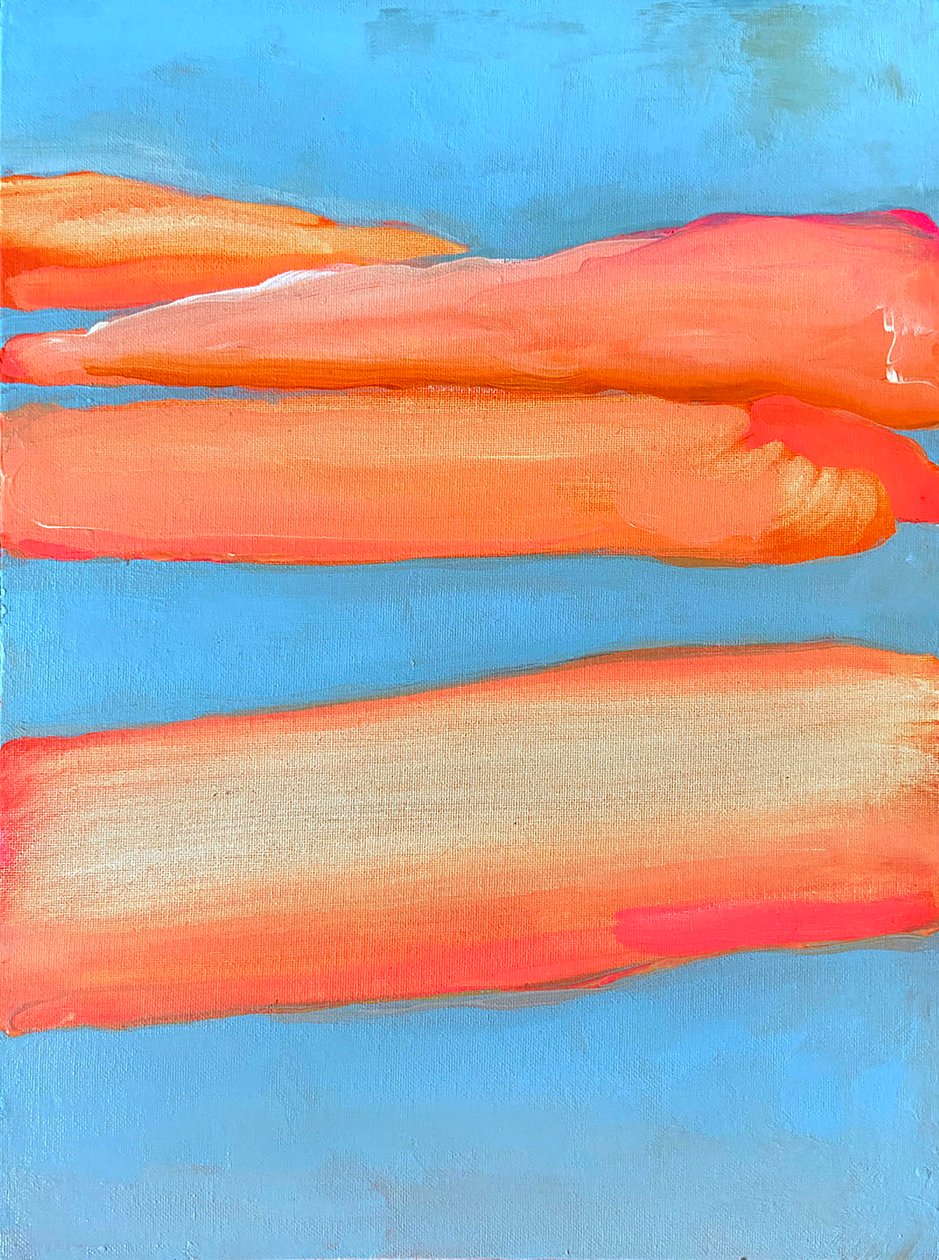 Stolen Sunset 3, 2022 (Acrílico e flash sobre painel) de Monica Perez Vega