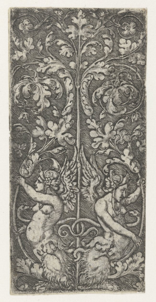 Ornamento com duas esfinges de Monogrammist AC