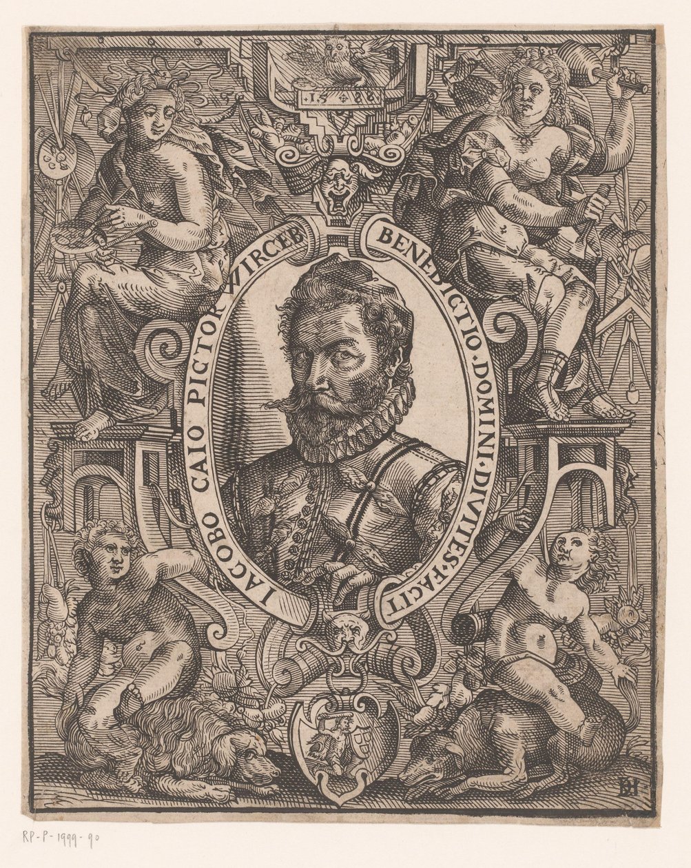 Retrato de Jacob Cay de Monogrammist DH (Duitsland)