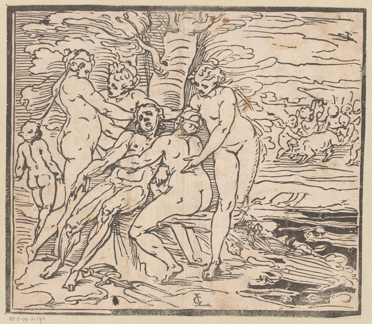 Vénus chora a morte de Adónis de Monogrammist GGN (attributed to)