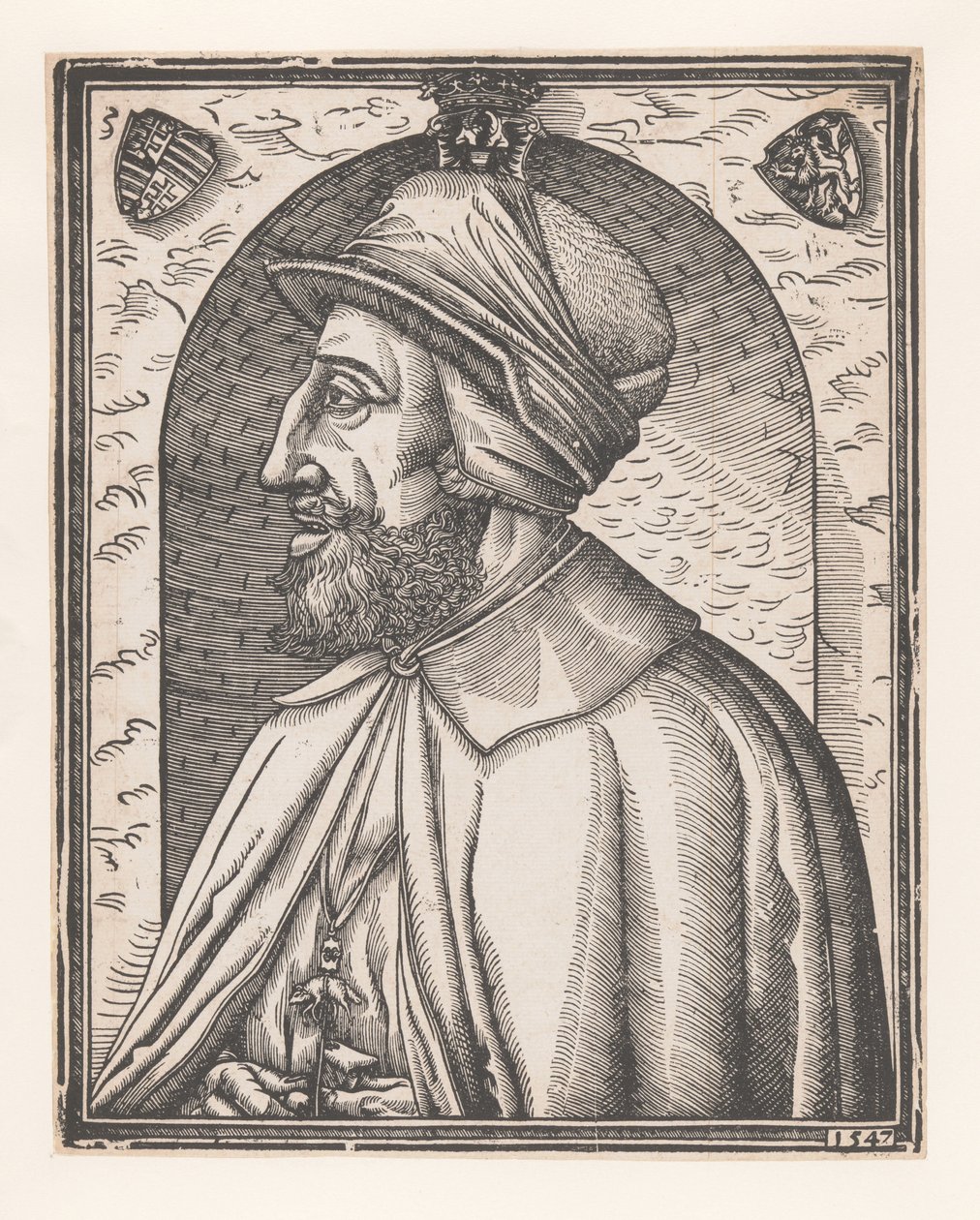 Retrato de Fernão I de Habsburgo, imperador alemão de Monogrammist MR