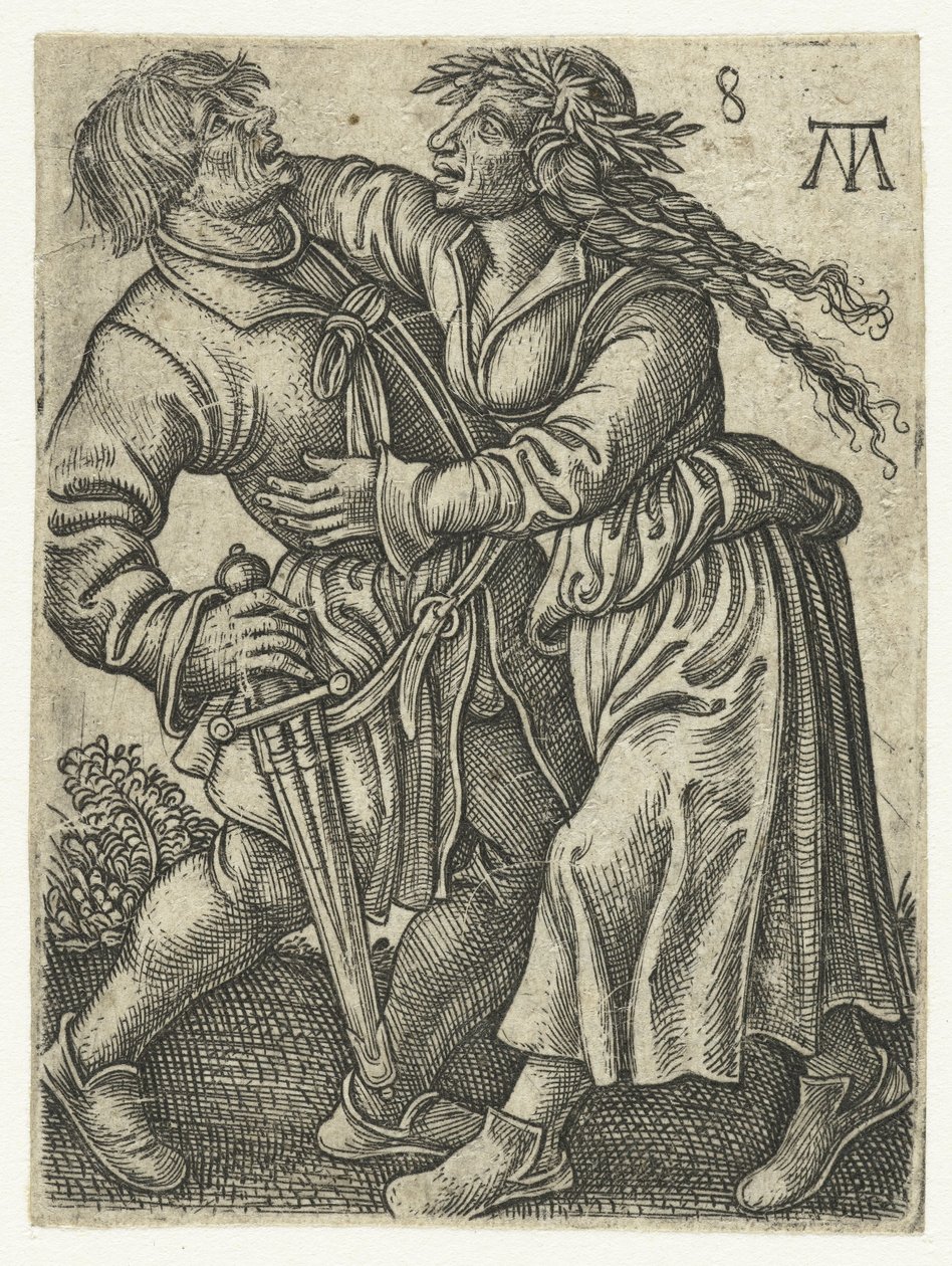 casal de fazenda dançando Camponeses Dançantes (título da série) de Monogrammist MT