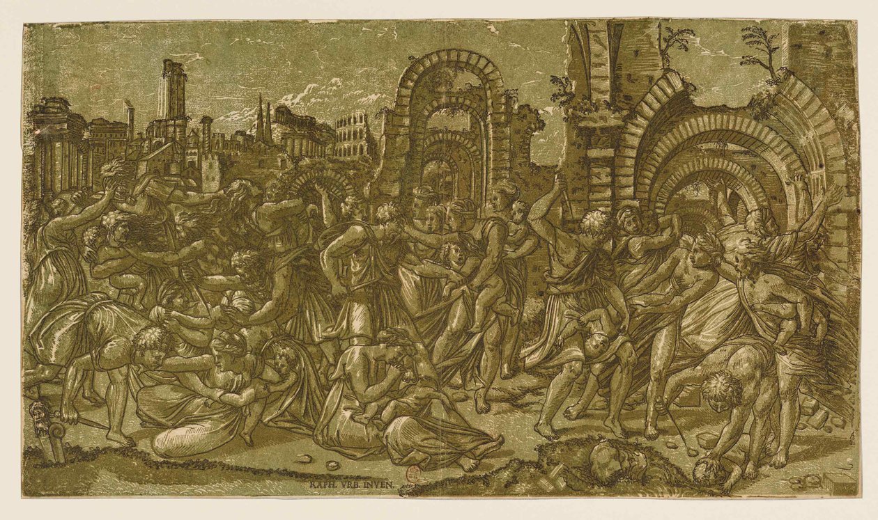 O Massacre dos Inocentes Depois de Rafael, 1544. de Monogrammist NDB