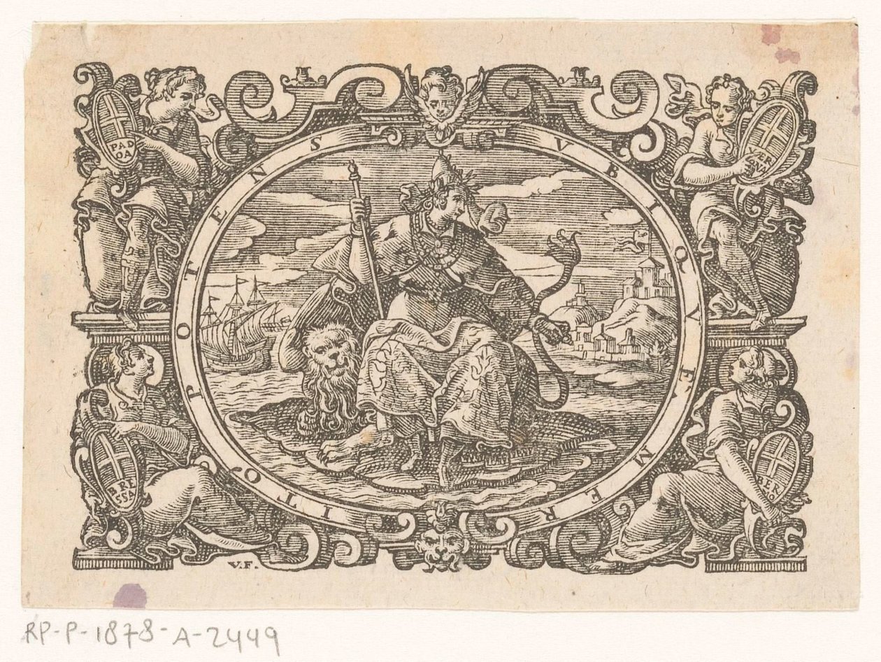 Cidade Virgem de Veneza de Monogrammist VF (graveur)