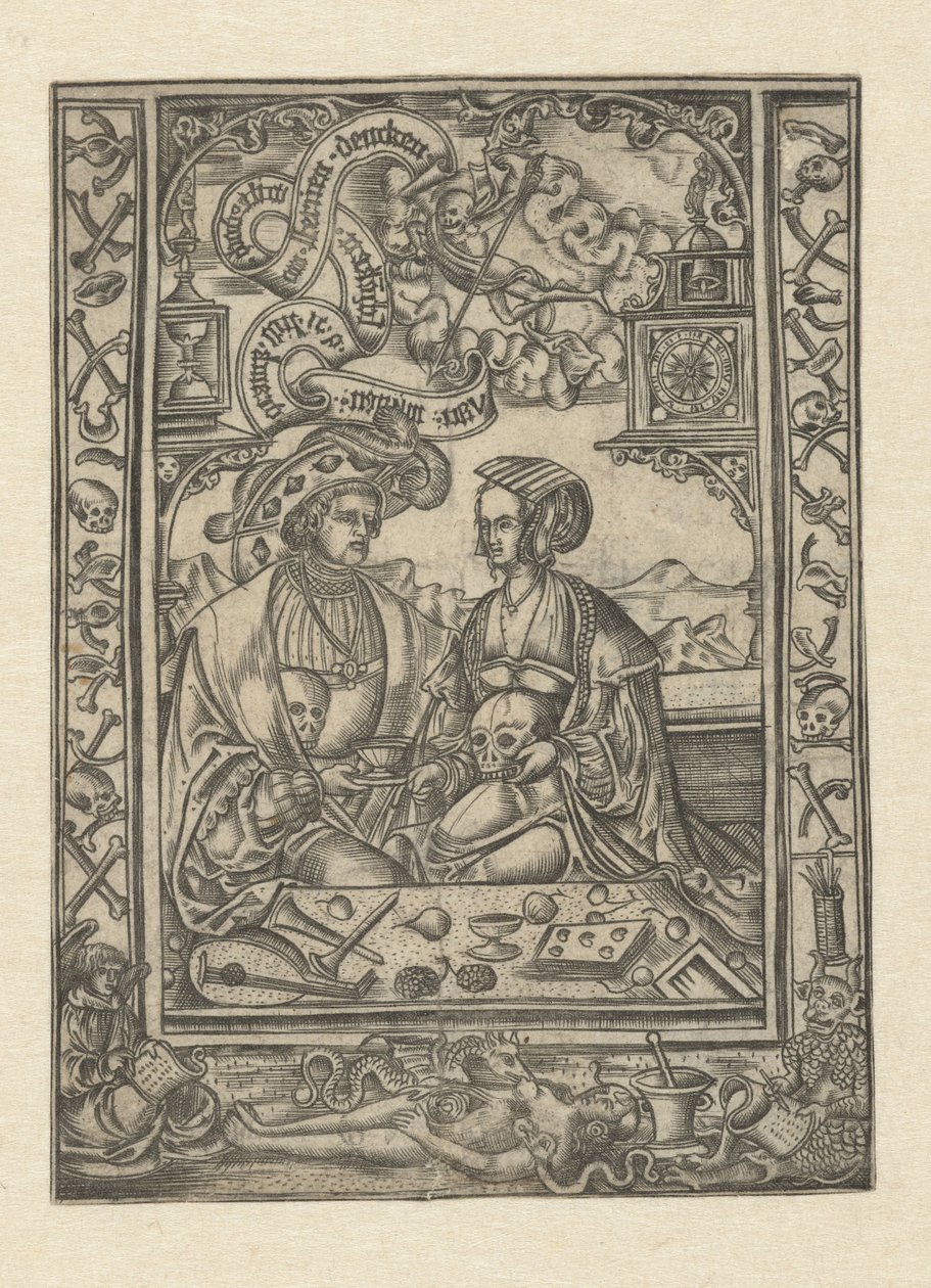 Vanitas
Senhor e mulher com crânio de Monogrammist XXX met L (attributed to)