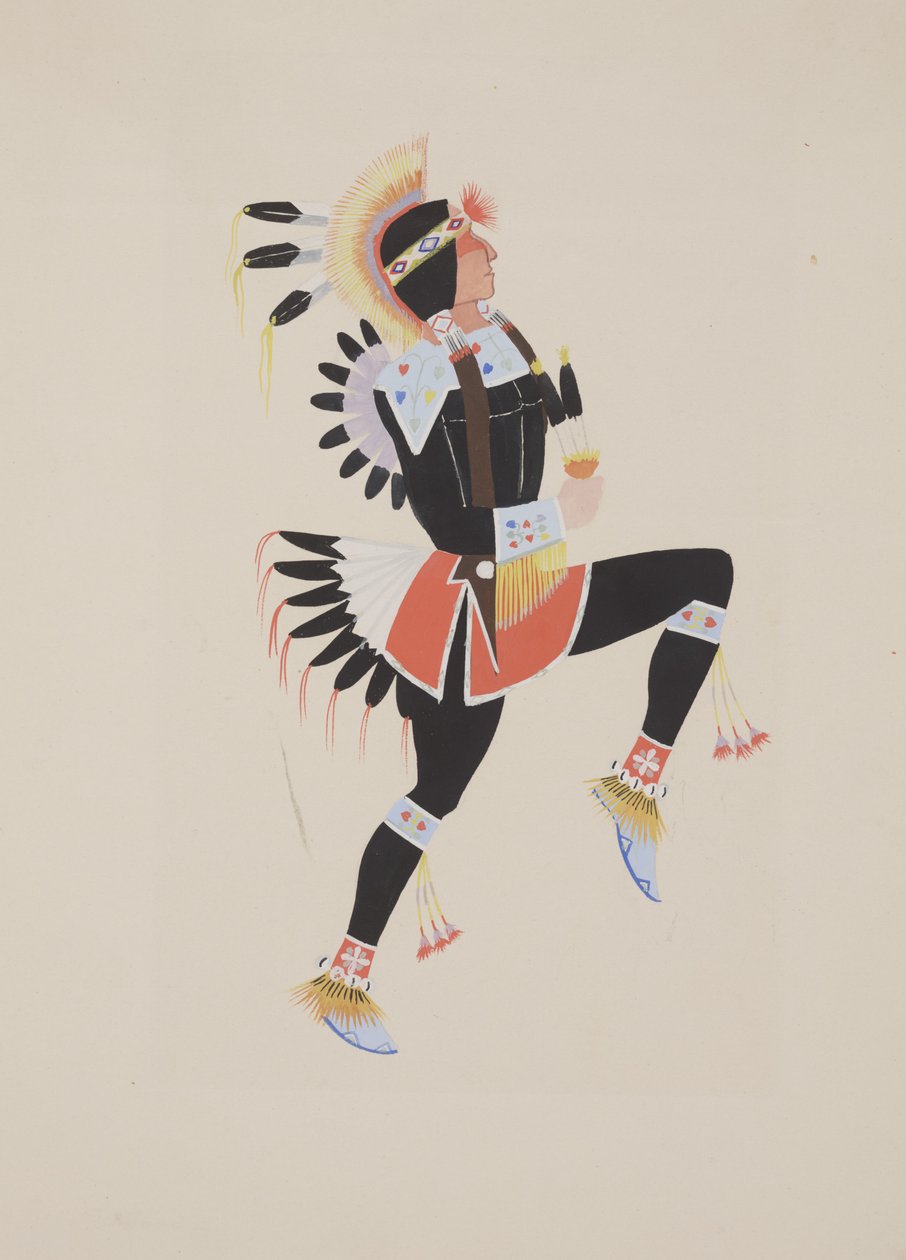 Painel  1, c.1934 (aquarela) de Monroe Tsatoke