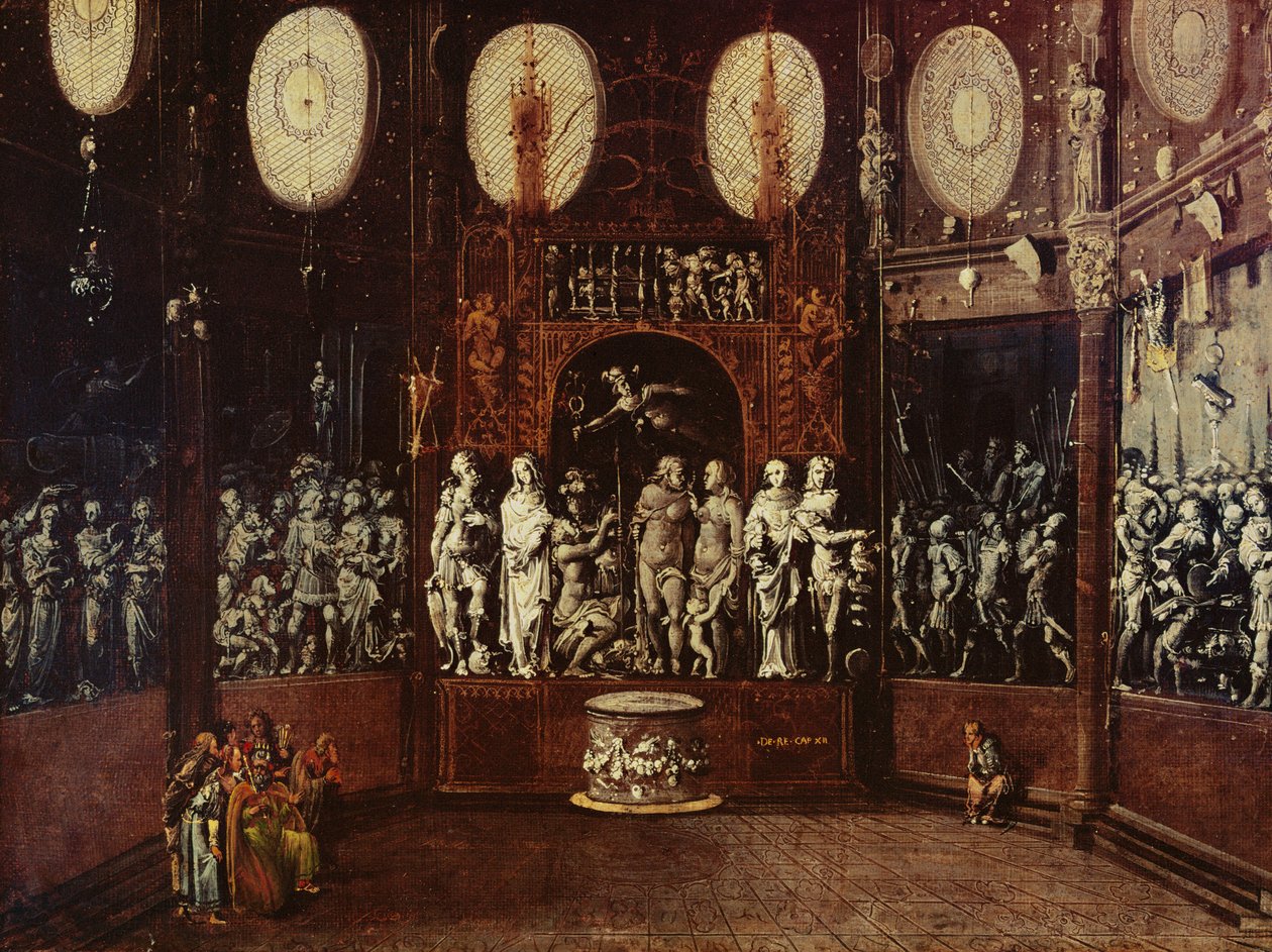 Jeroboão no templo dos deuses pagãos de Monsu Desiderio