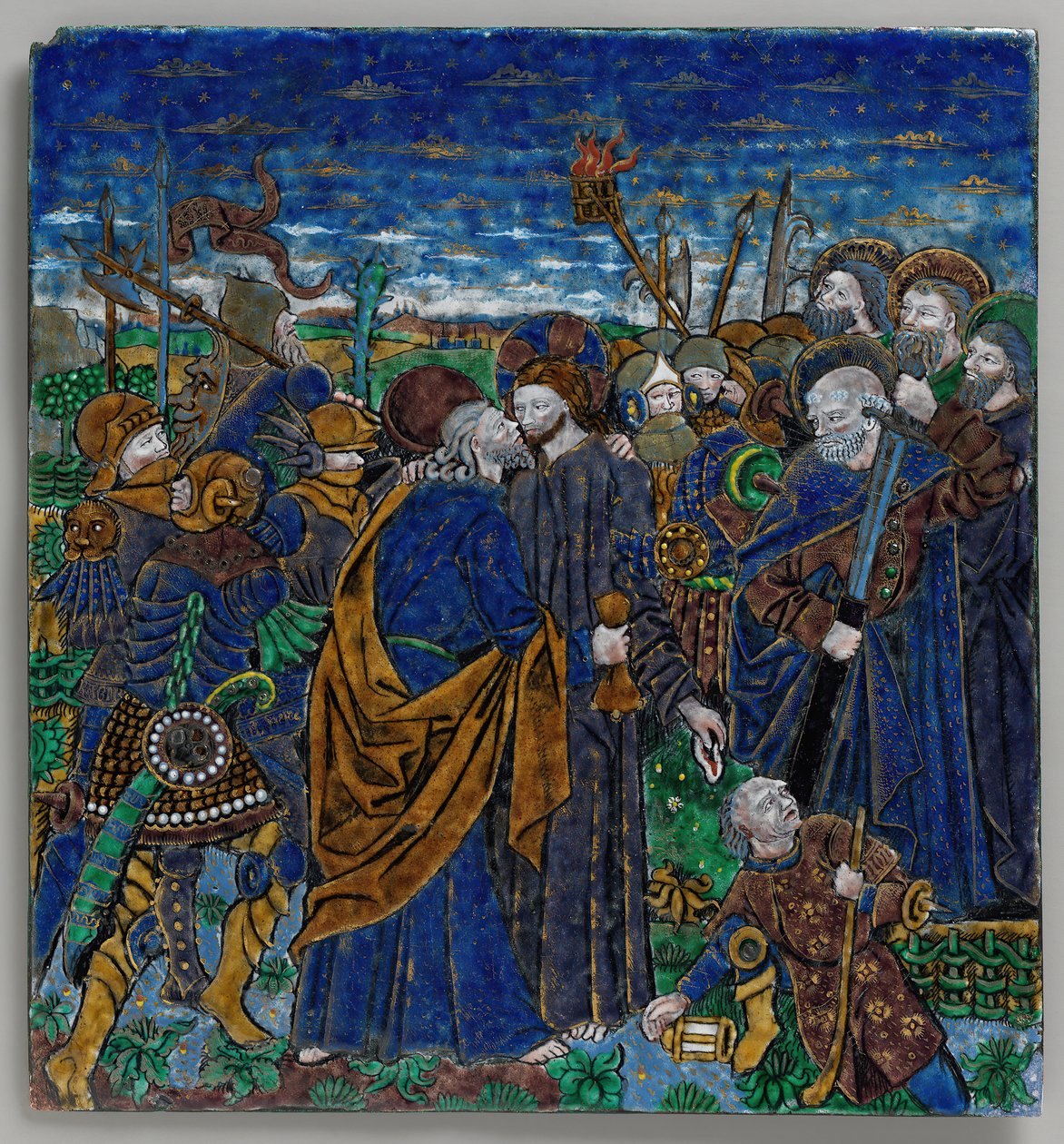 Placa com A Traição de Cristo, francês, século XV. de Monvaerni