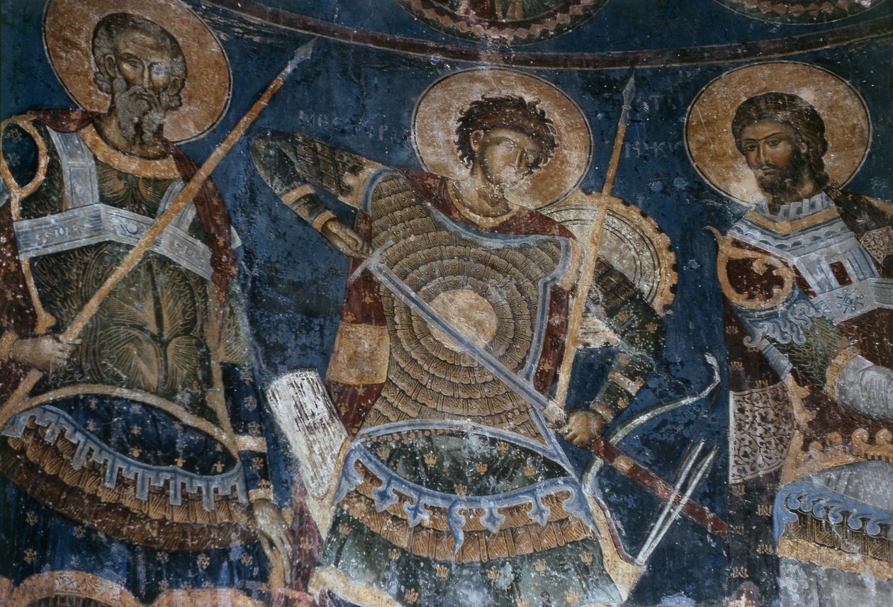 Os Santos Guerreiros, Aretas, Nestor e Nicetas, 1407-18 de Morava School