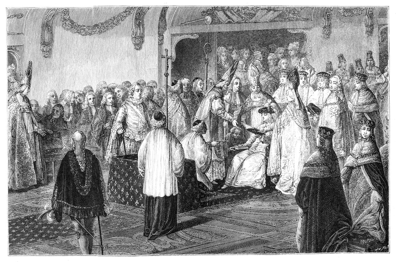 Coroação de Luís XV, 1715, 1885 de Moreau