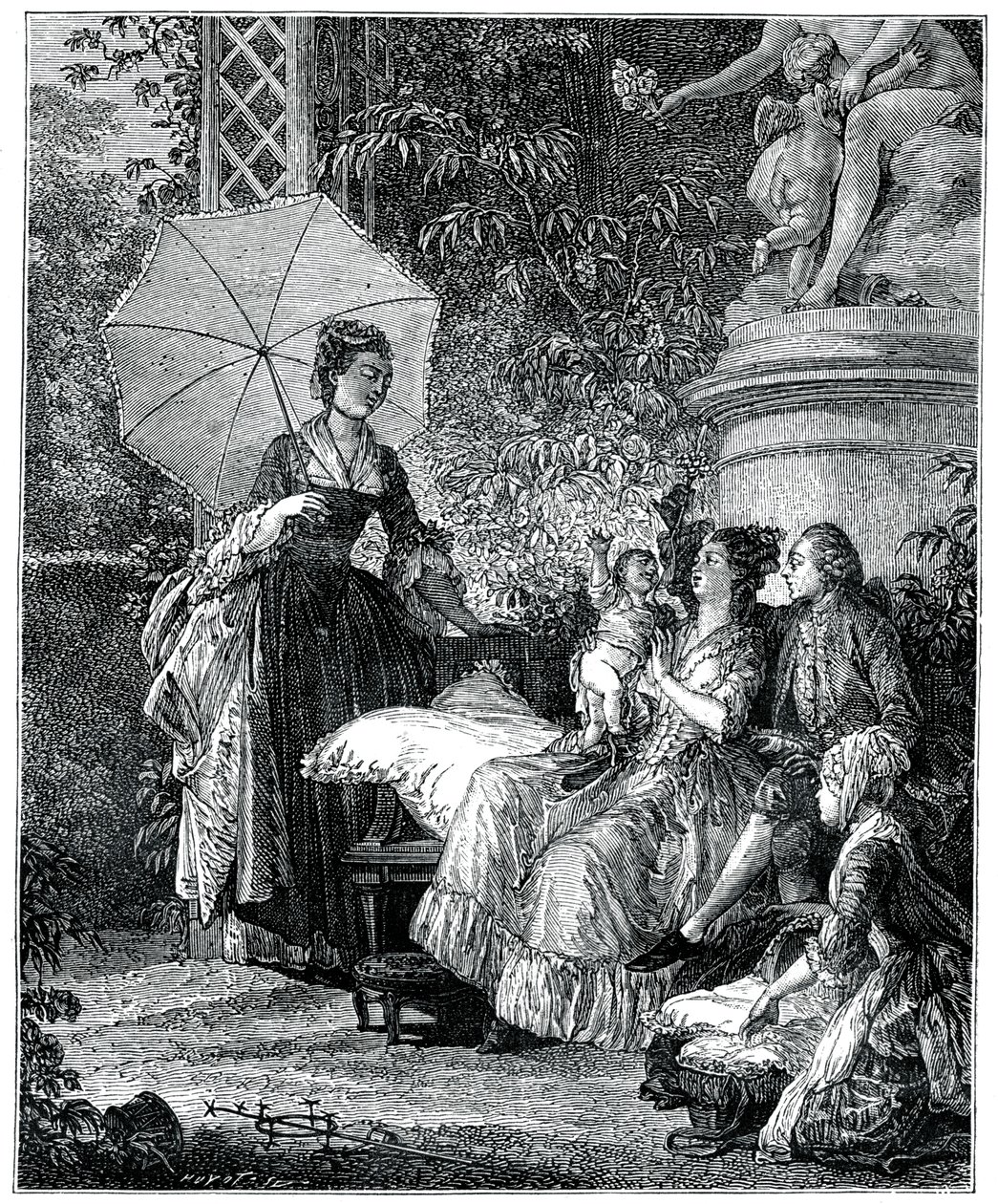 O prazer da maternidade, 1885. de Moreau