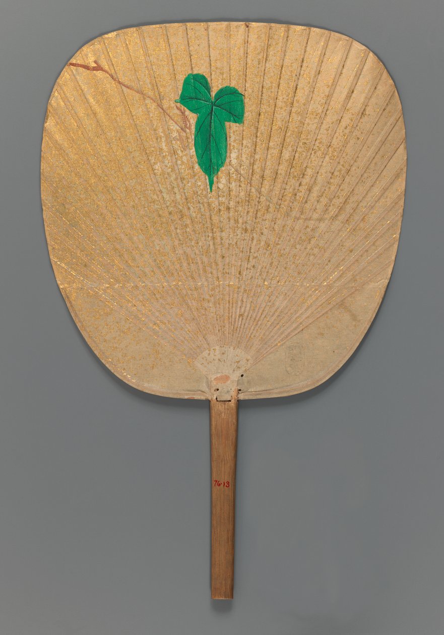 Morning Glory (verso), c.1870 (tinta, cor e mancha dourada no papel) de Mori Ippo
