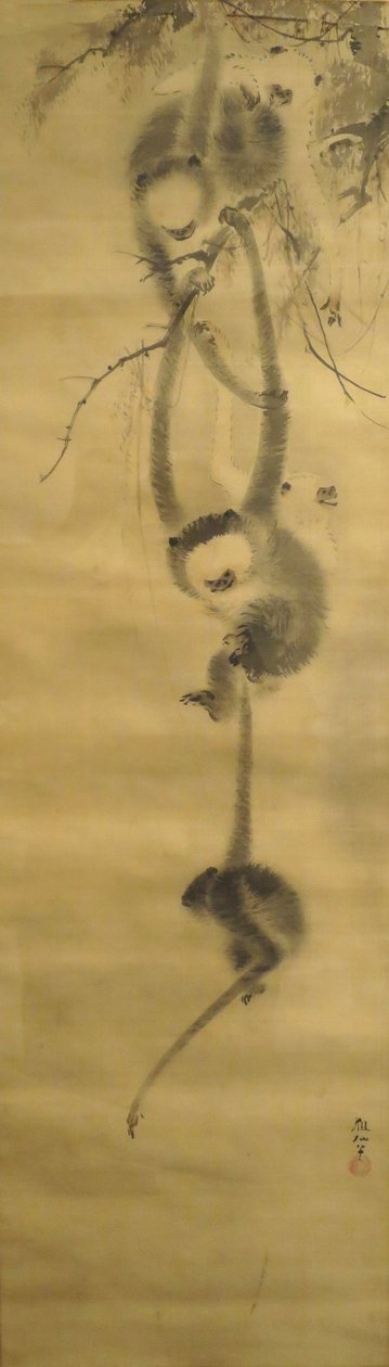 "Five Monkeys", atribuído a Mori Sosen, início do século XIX, Museu de Arte de Honolulu, 4916.1 de Mori Sosen