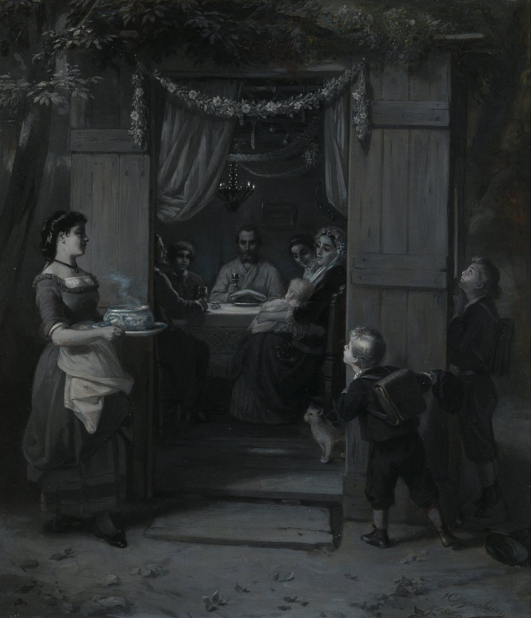 Sukkot (Festa dos Tabernáculos) de Moritz Daniel Oppenheim