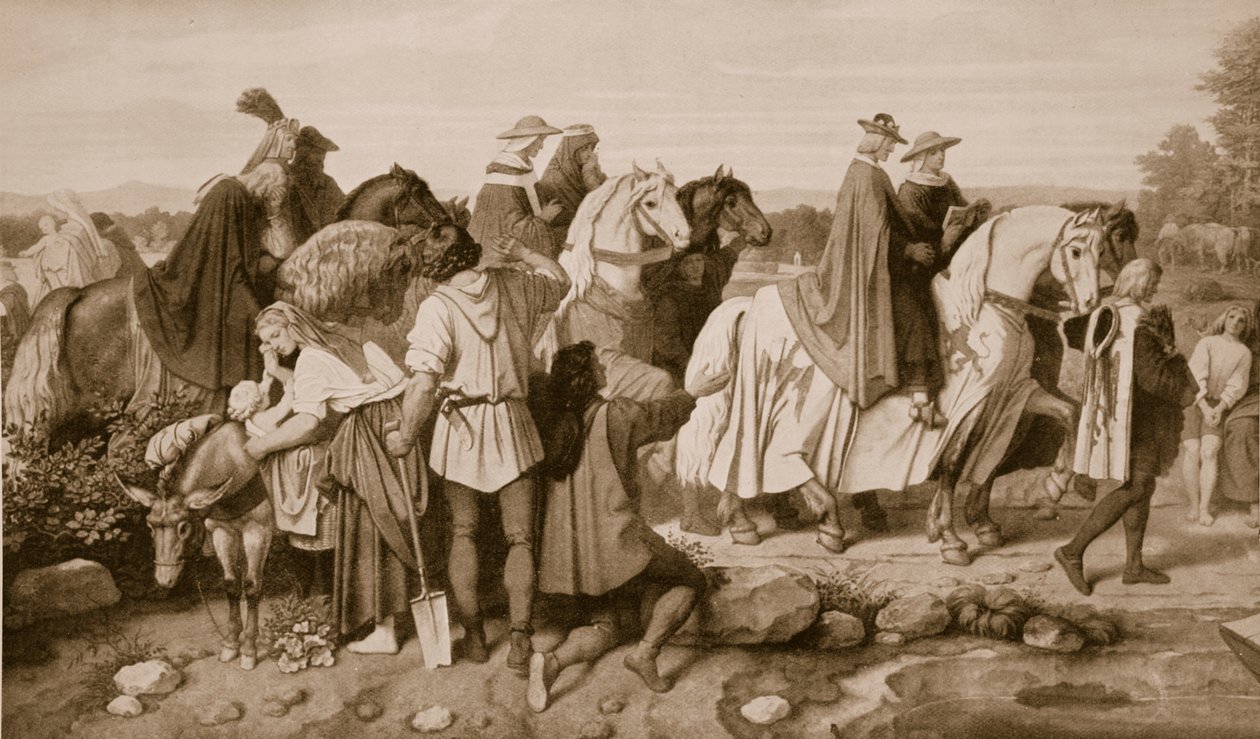 Passeio de Rudolph I para Speier de Moritz Ludwig von Schwind