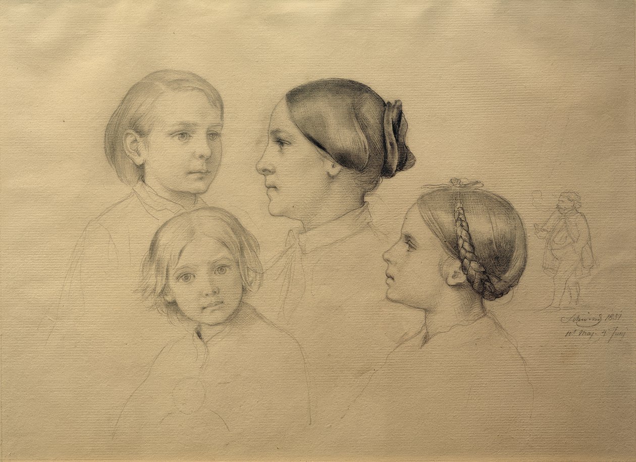 A família do artista de Moritz Ludwig von Schwind
