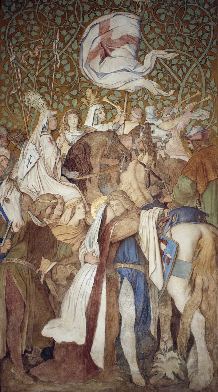 Afresco, Elisabeth-Galerie, Castelo de Wartburg, c.1845-55 de Moritz Ludwig von Schwind