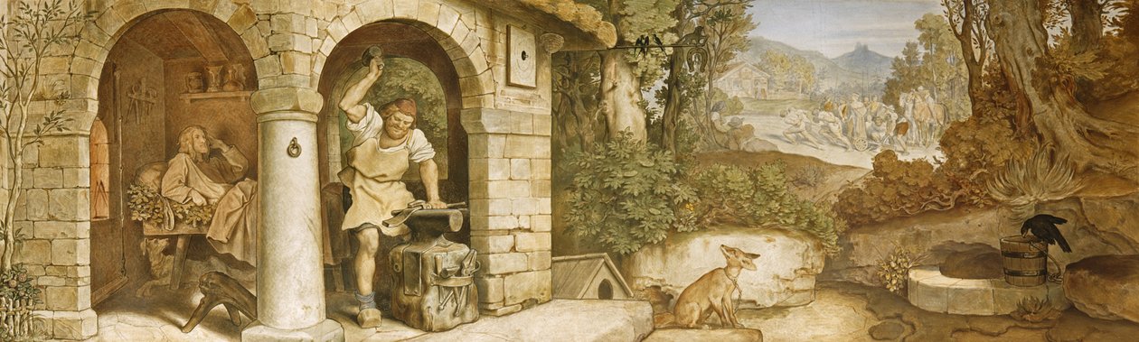 O Ferreiro de Ruhla, c.1854-55 (veja também 311142) de Moritz Ludwig von Schwind