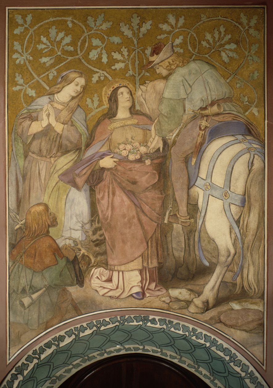O milagre da rosa, c.1855 de Moritz Ludwig von Schwind