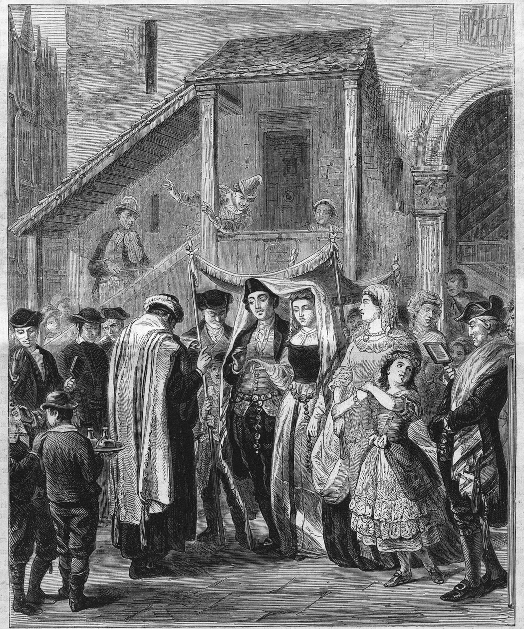 Casamento judeu na Alemanha, em 1869. de Moritz Daniel Oppenheim