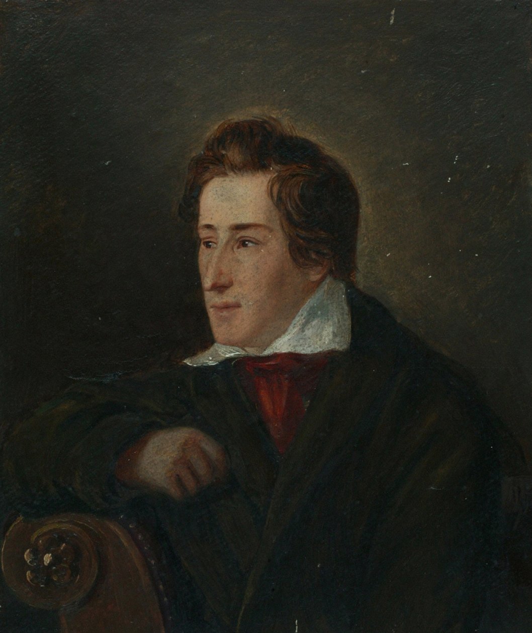 Retrato do poeta Heinrich Heine 1797-1856 de Moritz Daniel Oppenheim