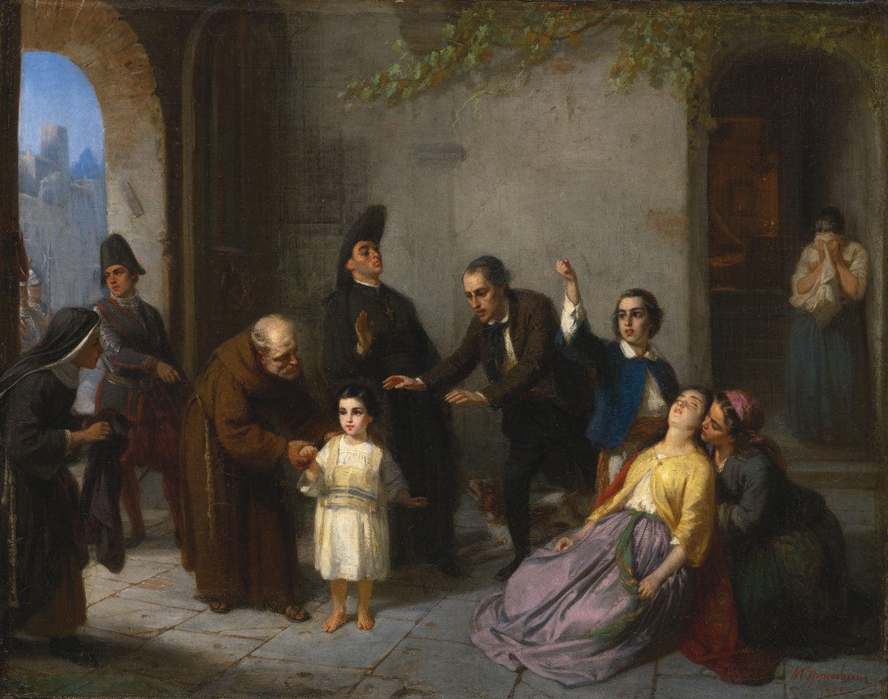 O seqüestro de Edgardo Mortara, 1862 de Moritz Daniel Oppenheim