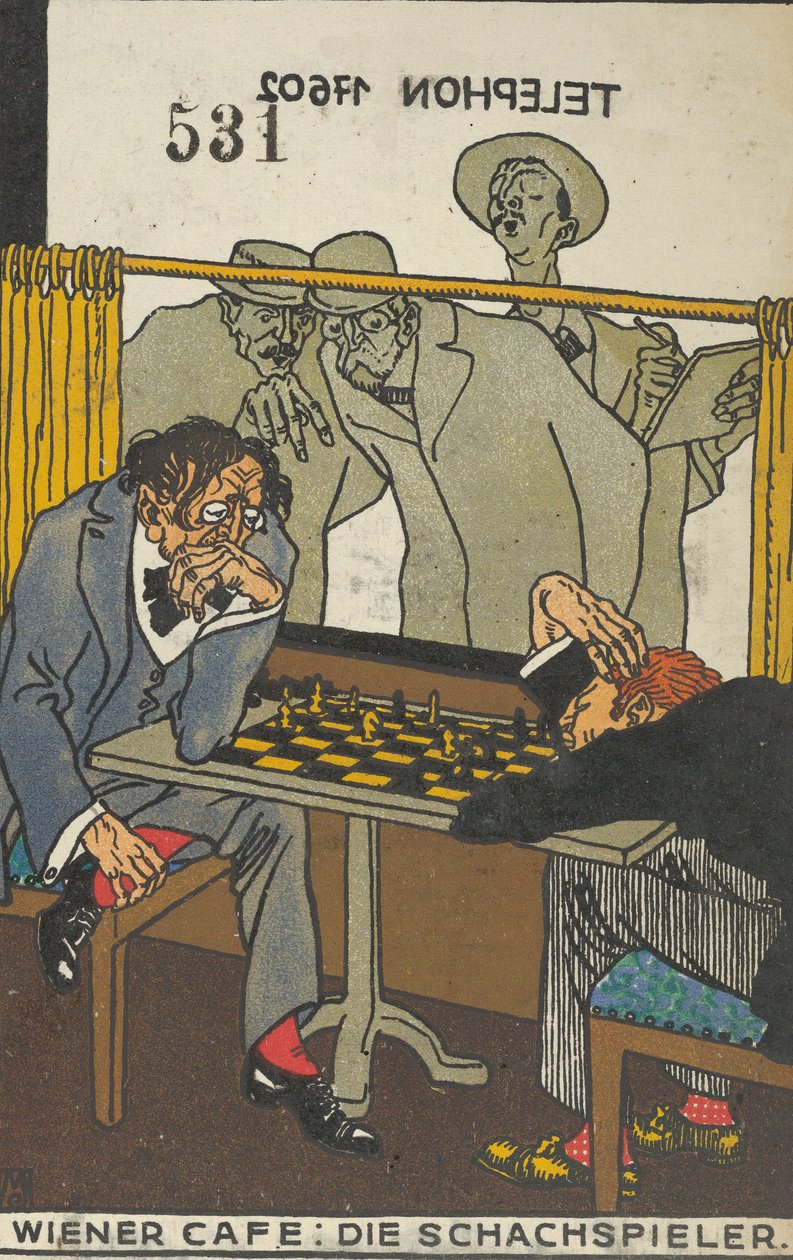 Café vienense: os jogadores de xadrez Wiener Café: os jogadores de xadrez, 1911. de Moritz Jung