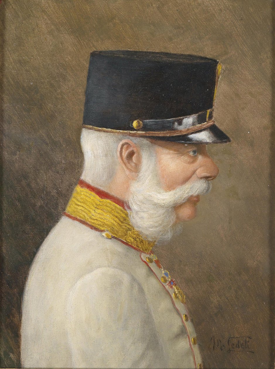 Retrato de Franz Joseph I da Áustria de Moritz Ledeli