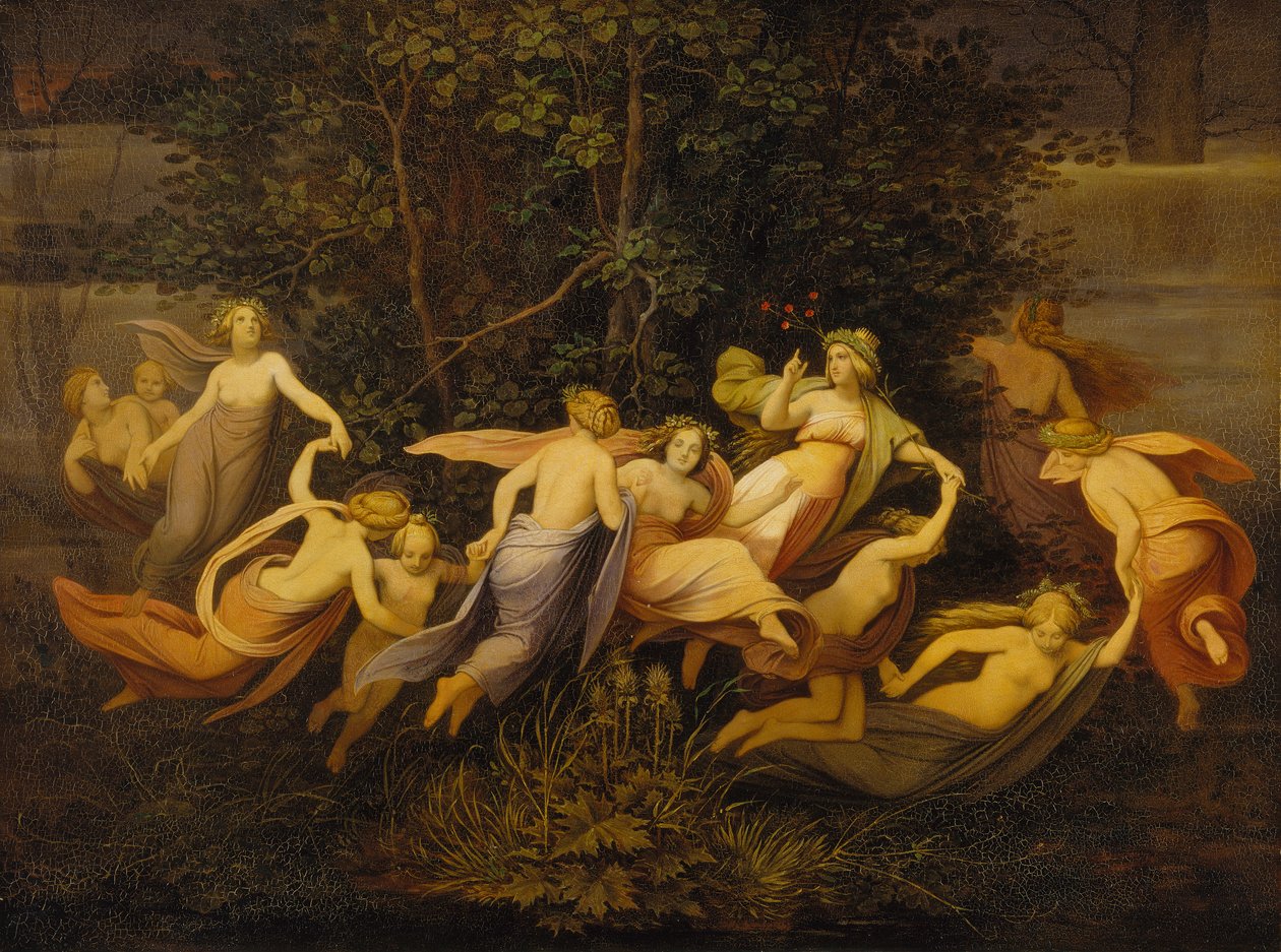 Dança das fadas no bosque de amieiros de Moritz Ludwig von Schwind