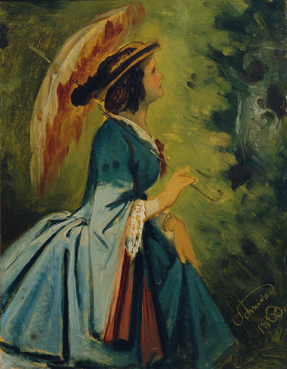 Anna Schwind, a filha da artista de Moritz Ludwig von Schwind